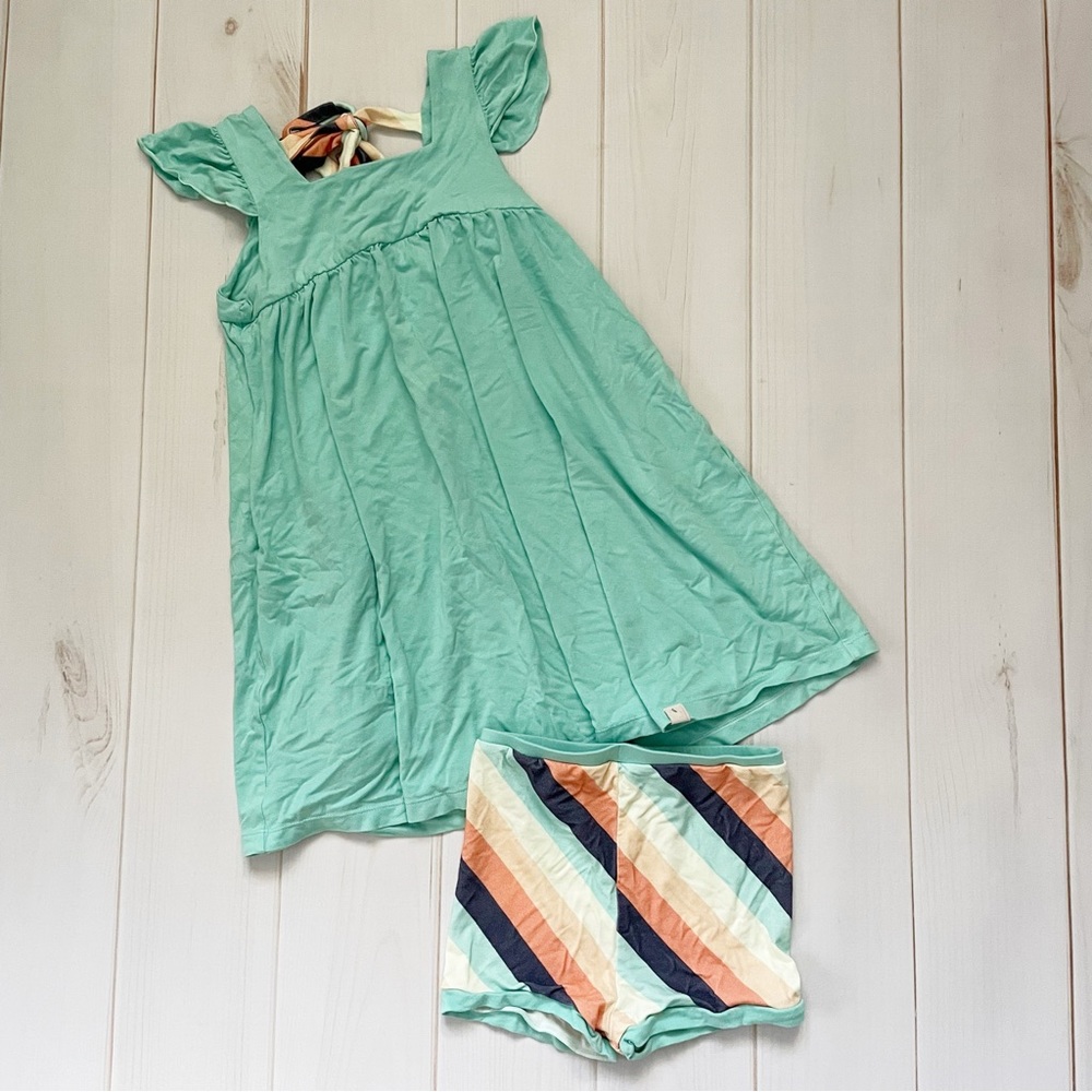 Omi Jo Retro Stripe Aunt Heart Tunic Set